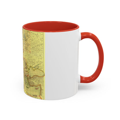 Europe and  Africa and Asia (1915) (Map) Accent Coffee Mug