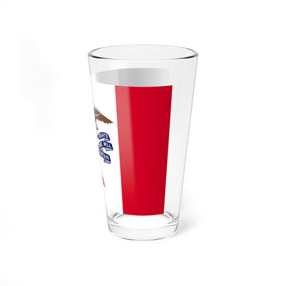 Flag of Iowa (United States) Pint Glass 16oz