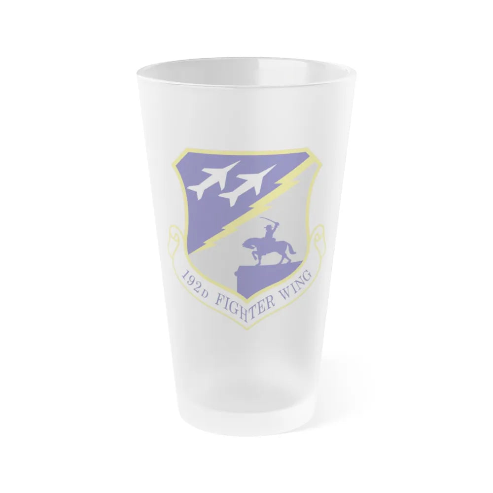 192nd Wing (U.S. Air Force) Frosted Pint Glass 16oz-Go Mug Yourself