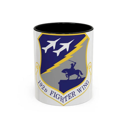 192nd Wing (U.S. Air Force) Accent Coffee Mug 11oz Black - Go Mug Yourself