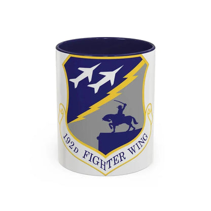 192nd Wing (U.S. Air Force) Accent Coffee Mug 11oz Navy - Go Mug Yourself