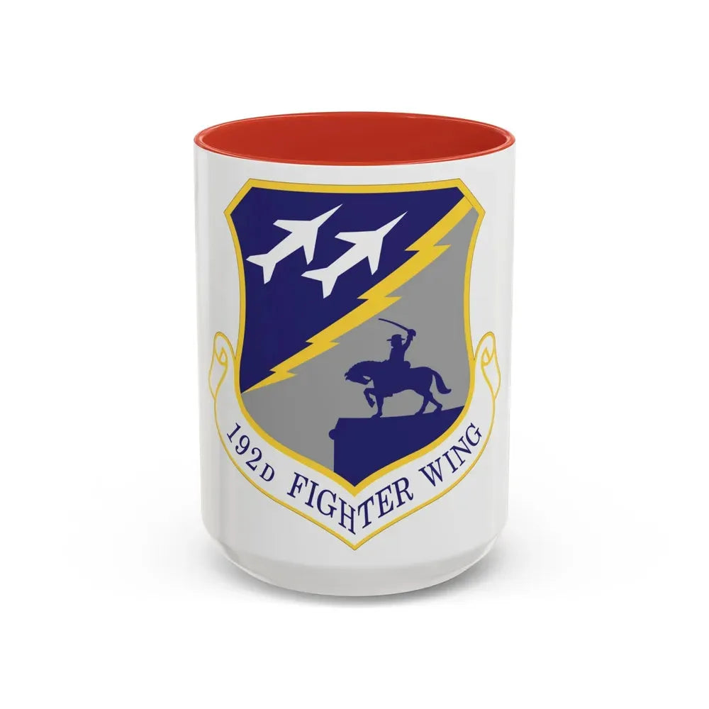 192nd Wing (U.S. Air Force) Accent Coffee Mug 15oz Red - Go Mug Yourself