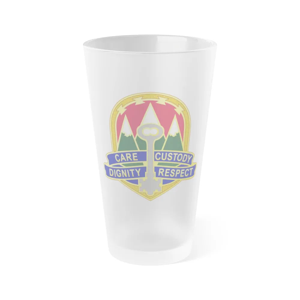 193 Military Police Battalion (U.S. Army) Frosted Pint Glass 16oz-Go Mug Yourself