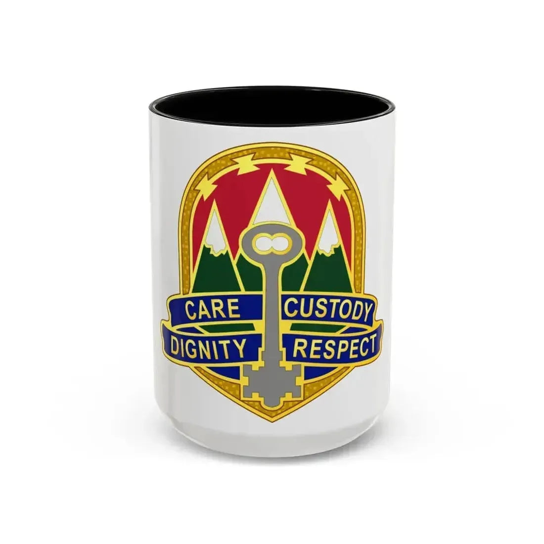 193 Military Police Battalion (U.S. Army) Accent Coffee Mug 15oz Black - Go Mug Yourself
