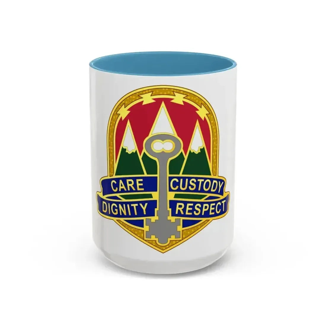 193 Military Police Battalion (U.S. Army) Accent Coffee Mug 15oz Light Blue - Go Mug Yourself