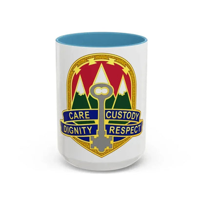193 Military Police Battalion (U.S. Army) Accent Coffee Mug 15oz Light Blue - Go Mug Yourself