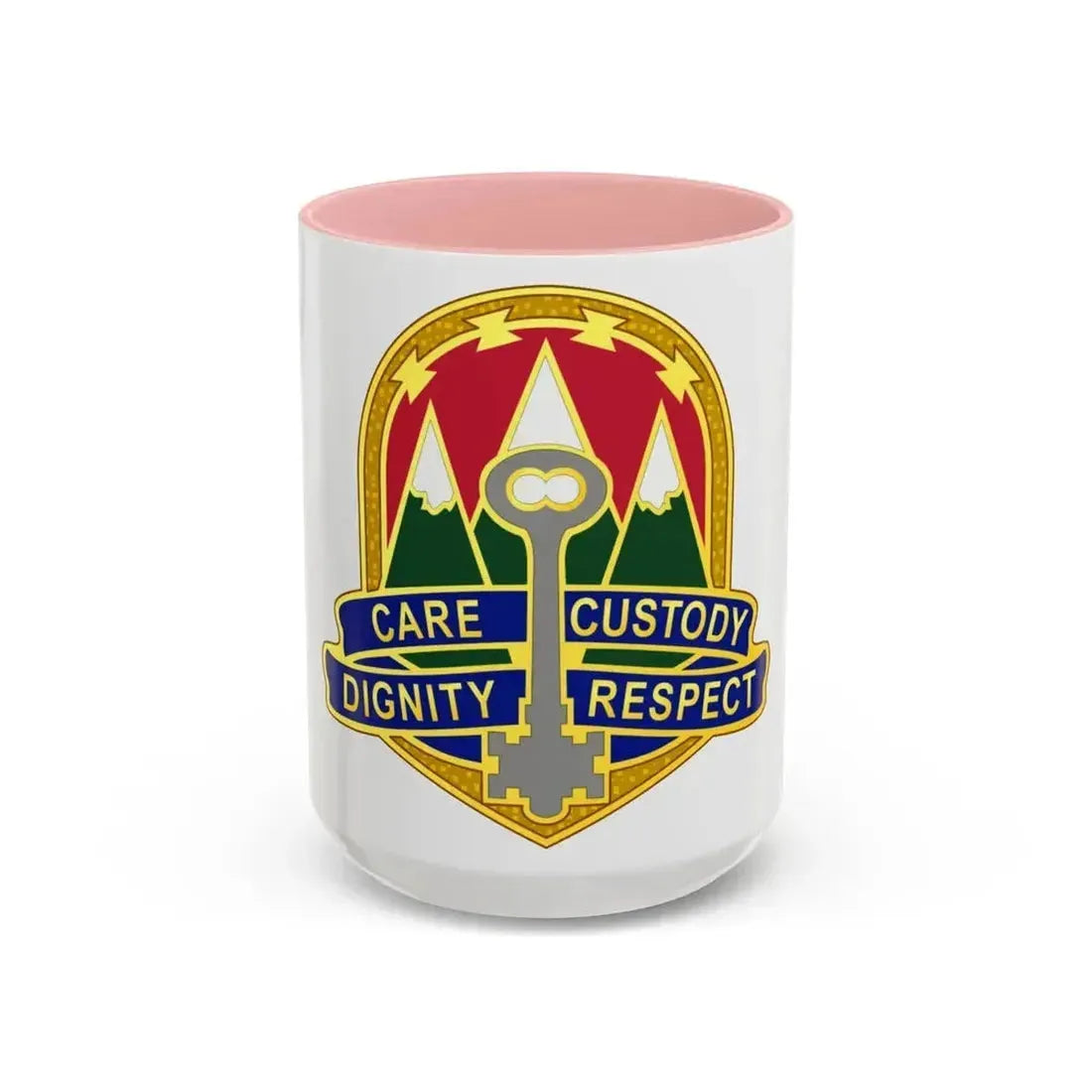 193 Military Police Battalion (U.S. Army) Accent Coffee Mug 15oz Pink - Go Mug Yourself