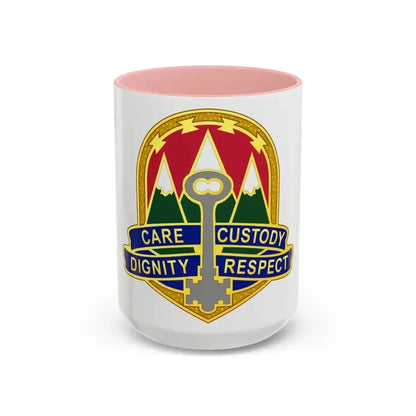 193 Military Police Battalion (U.S. Army) Accent Coffee Mug 15oz Pink - Go Mug Yourself