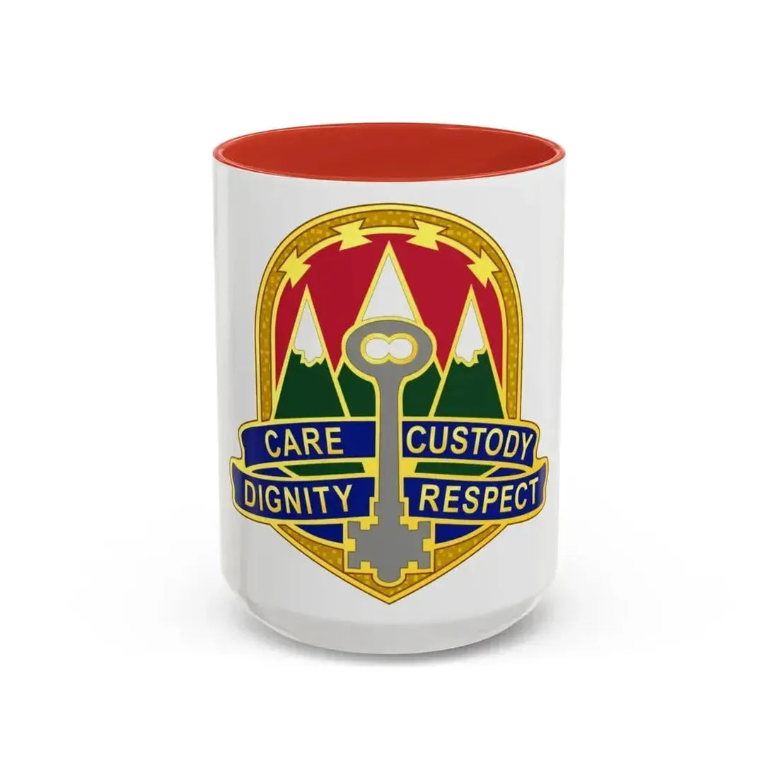 193 Military Police Battalion (U.S. Army) Accent Coffee Mug 15oz Red - Go Mug Yourself