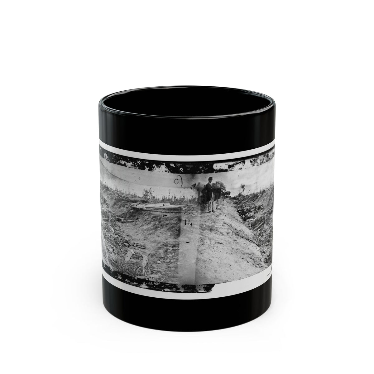 Antietam, Md. Confederate Dead In A Ditch On The Right Wing (U.S. Civil War) Black Coffee Mug