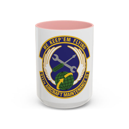 911th Aircraft Maintenance Squadron (U.S. Air Force) Accent Coffee Mug