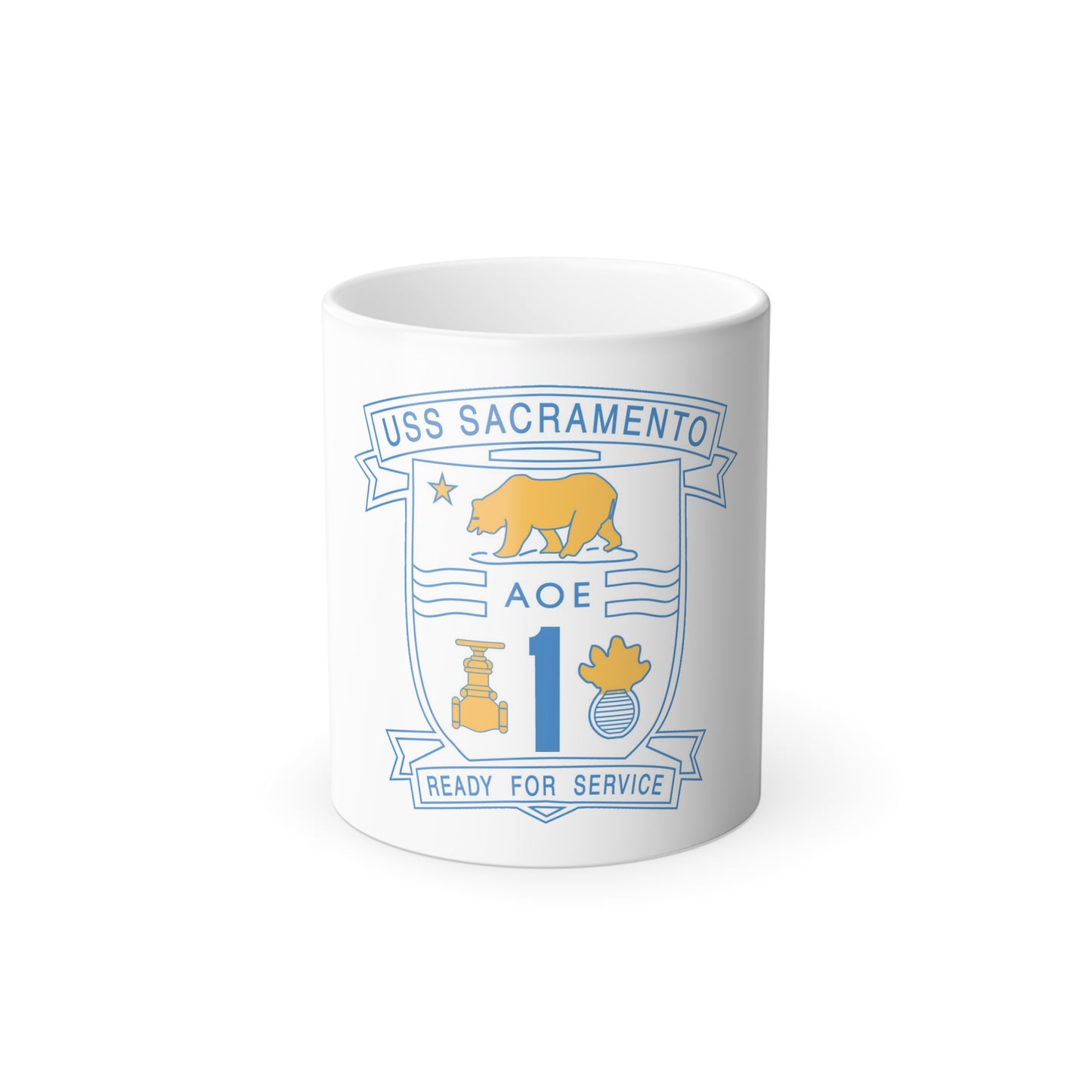USS Sacramento Ready For Service (U.S. Navy) Color Changing Mug 11oz