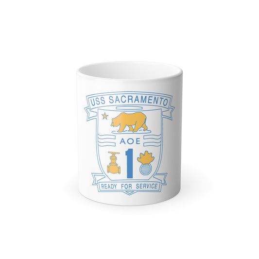 USS Sacramento Ready For Service (U.S. Navy) Color Changing Mug 11oz