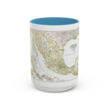 Central America & Mexico (1953) (Map) Accent Coffee Mug