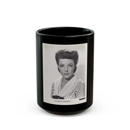 Cathy Downs #24 (Vintage Female Icon) Black Coffee Mug-15oz-Go Mug Yourself