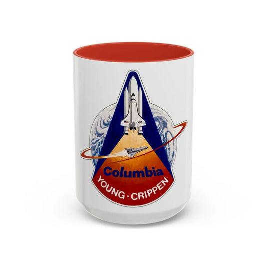 STS 1 (NASA) Accent Coffee Mug-15oz-Red-Go Mug Yourself