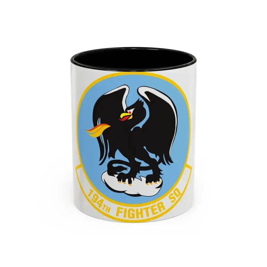 194 Fighter Squadron (U.S. Air Force) Accent Coffee Mug 11oz Black - Go Mug Yourself