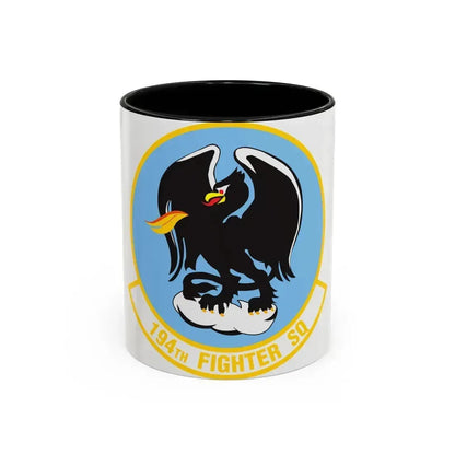 194 Fighter Squadron (U.S. Air Force) Accent Coffee Mug 11oz Black - Go Mug Yourself