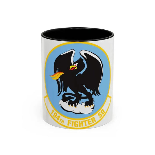 194 Fighter Squadron (U.S. Air Force) Accent Coffee Mug 11oz Black - Go Mug Yourself