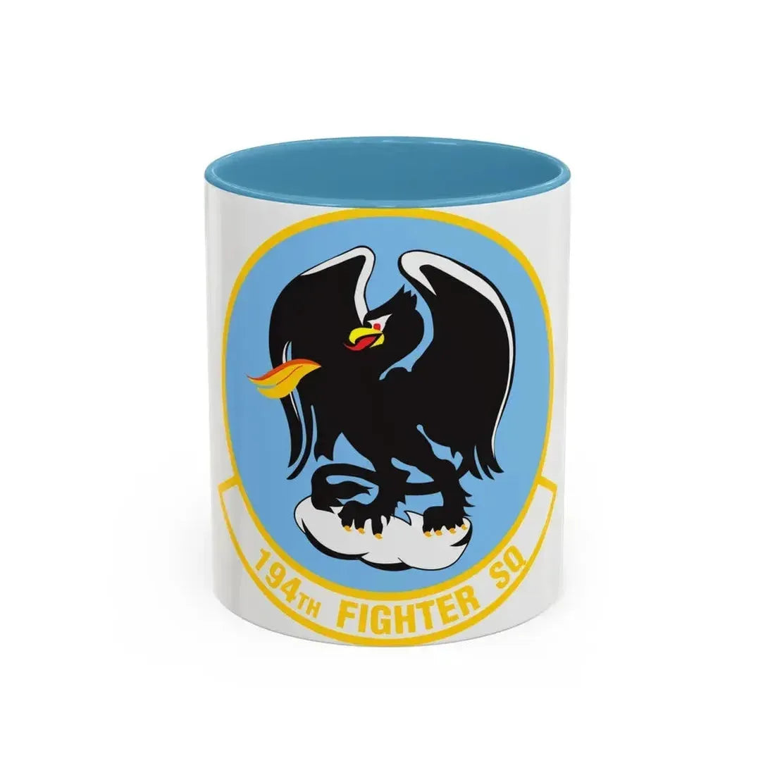 194 Fighter Squadron (U.S. Air Force) Accent Coffee Mug 11oz Light Blue - Go Mug Yourself