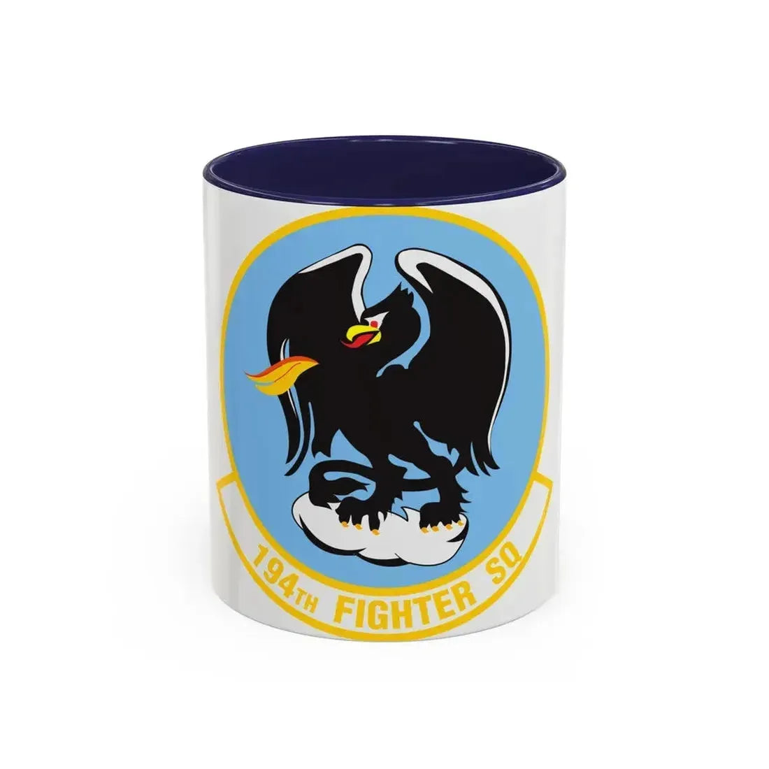 194 Fighter Squadron (U.S. Air Force) Accent Coffee Mug 11oz Navy - Go Mug Yourself