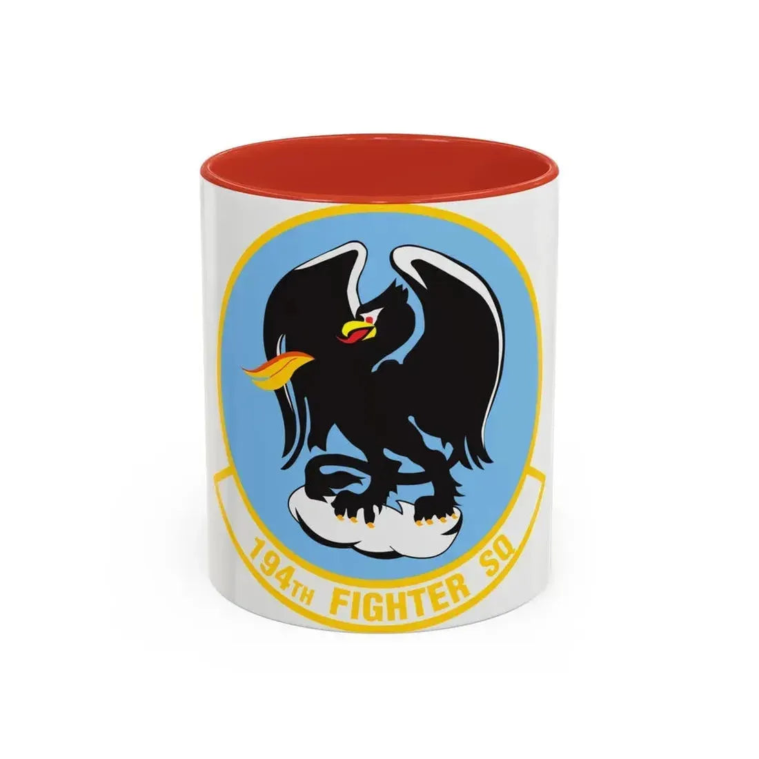 194 Fighter Squadron (U.S. Air Force) Accent Coffee Mug 11oz Red - Go Mug Yourself