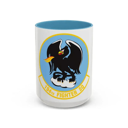 194 Fighter Squadron (U.S. Air Force) Accent Coffee Mug 15oz Light Blue - Go Mug Yourself