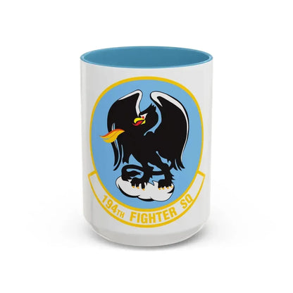194 Fighter Squadron (U.S. Air Force) Accent Coffee Mug 15oz Light Blue - Go Mug Yourself