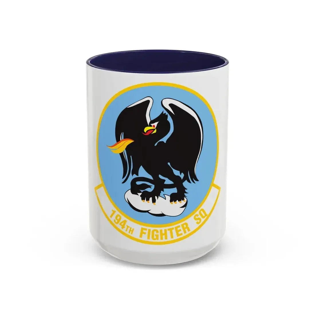 194 Fighter Squadron (U.S. Air Force) Accent Coffee Mug 15oz Navy - Go Mug Yourself