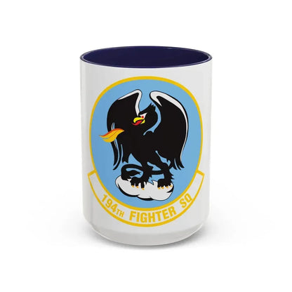 194 Fighter Squadron (U.S. Air Force) Accent Coffee Mug 15oz Navy - Go Mug Yourself