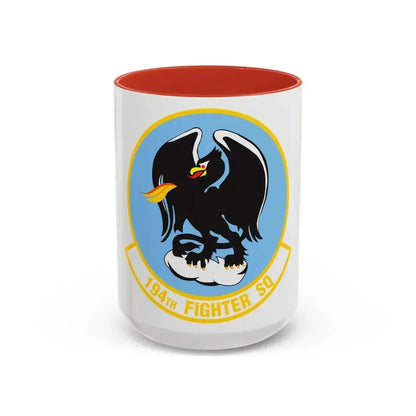 194 Fighter Squadron (U.S. Air Force) Accent Coffee Mug 15oz Red - Go Mug Yourself