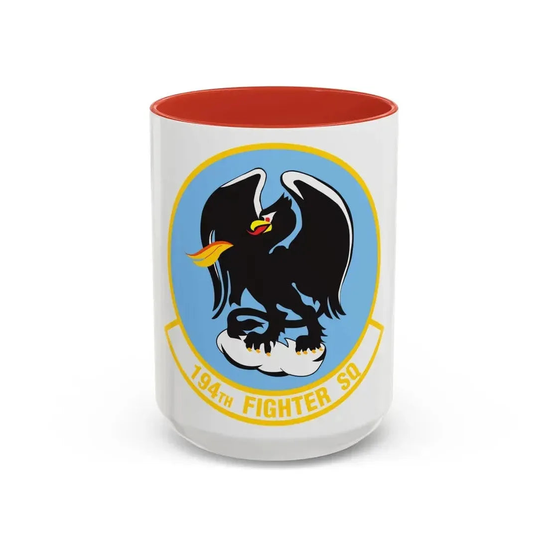 194 Fighter Squadron (U.S. Air Force) Accent Coffee Mug 15oz Red - Go Mug Yourself