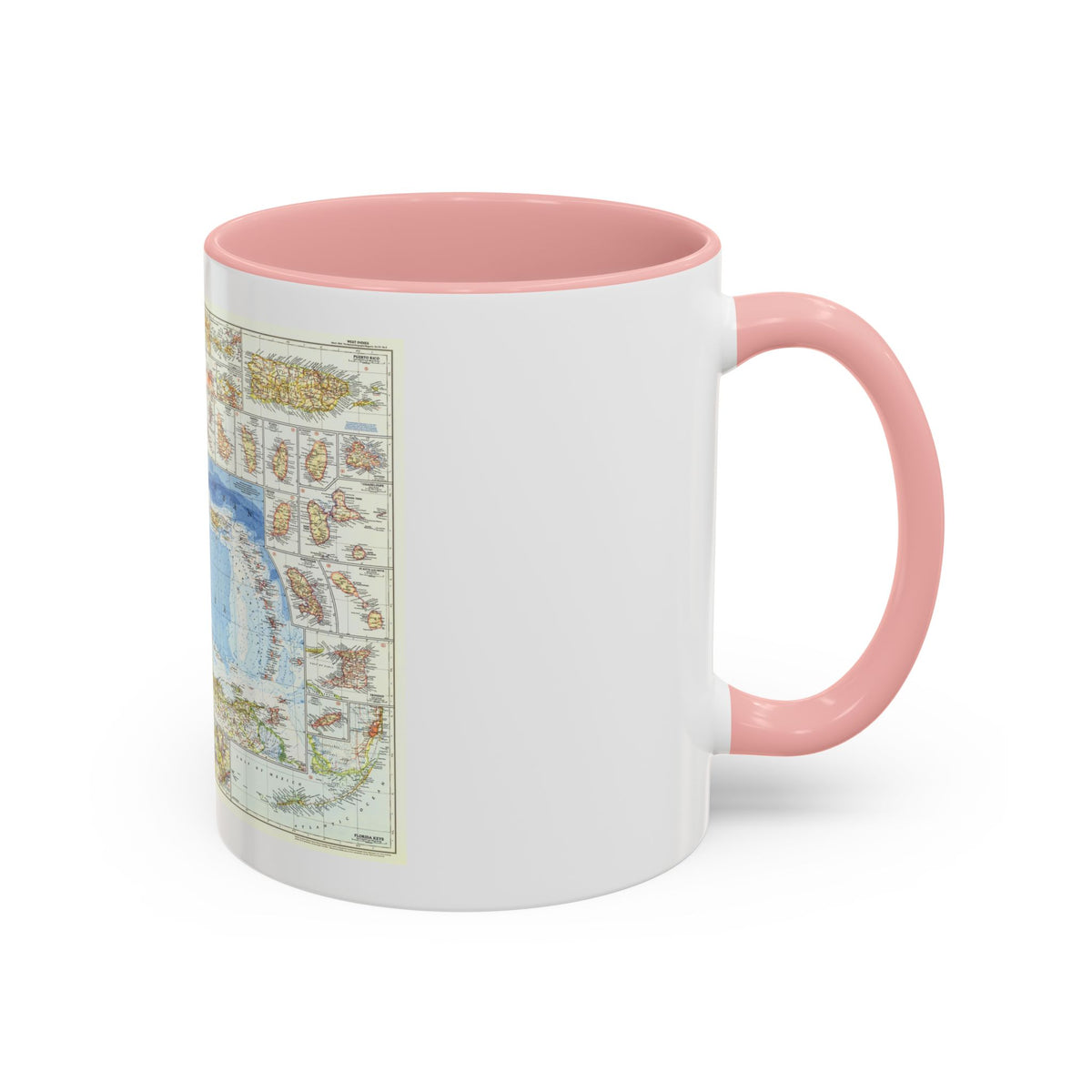 West Indies (1954) (Map) Accent Coffee Mug