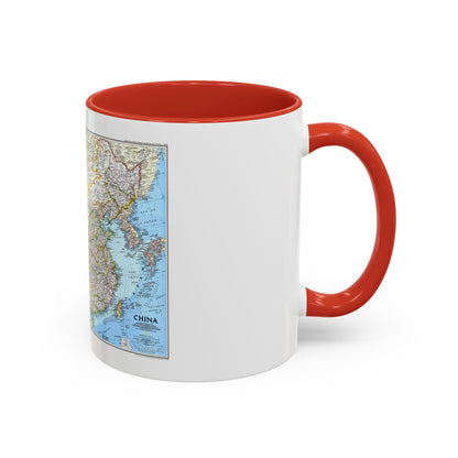 China 1 (1991) (Map) Accent Coffee Mug