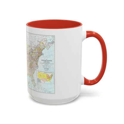USA - The United States (1940) (Map) Accent Coffee Mug