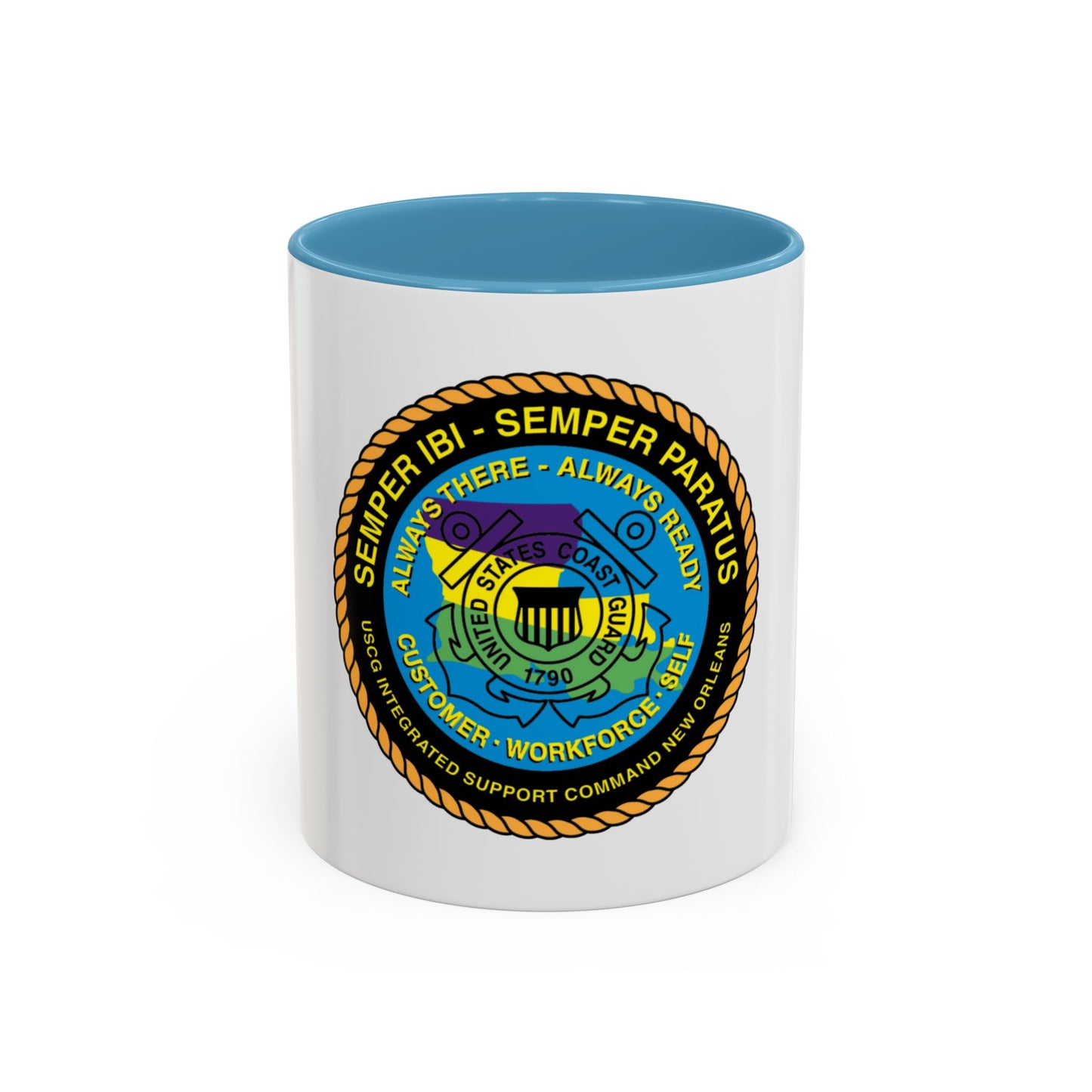 USCG ISC New Orleans (U.S. Coast Guard) Accent Coffee Mug