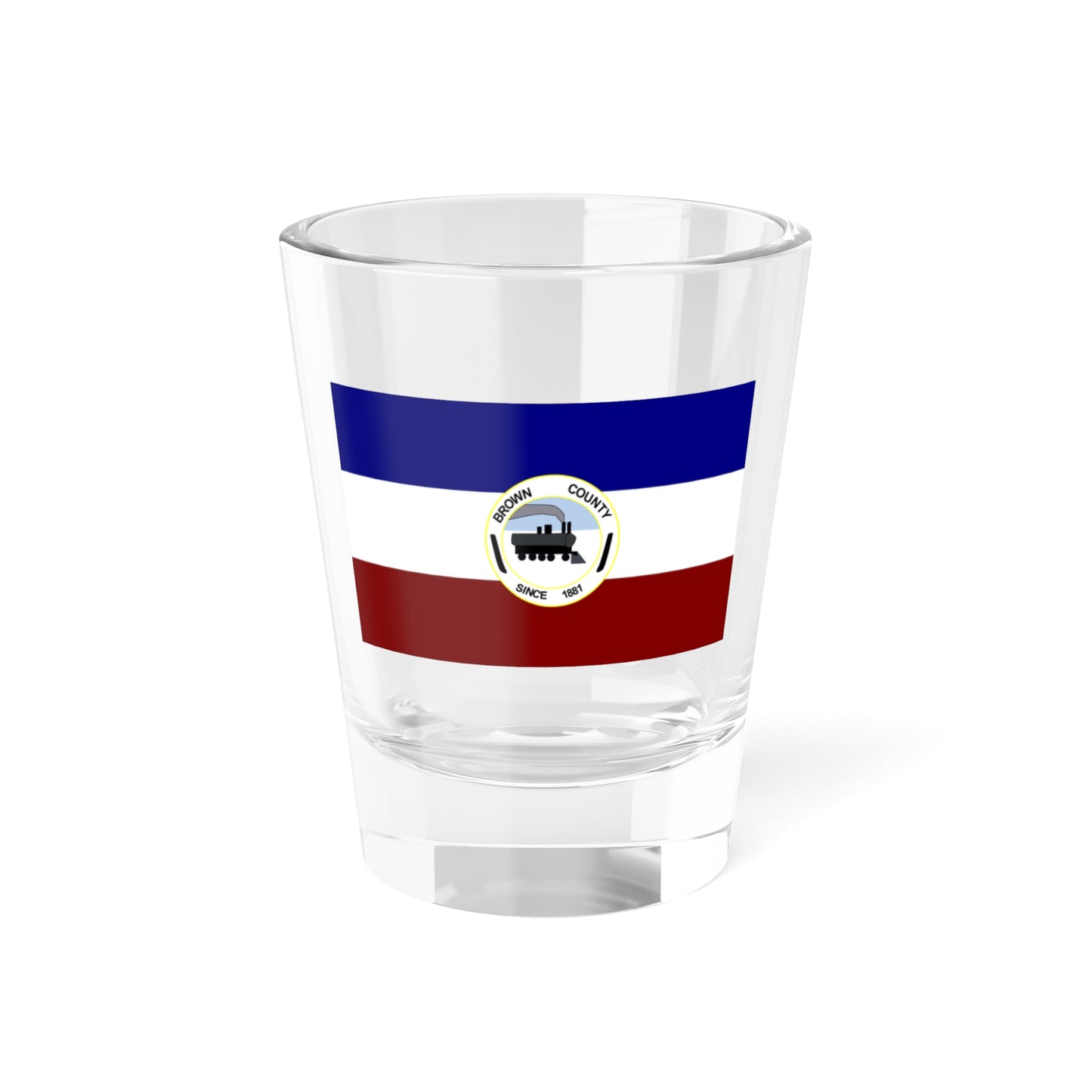 Flag of Brown County South Dakota (United States) Shot Glass 1.5oz