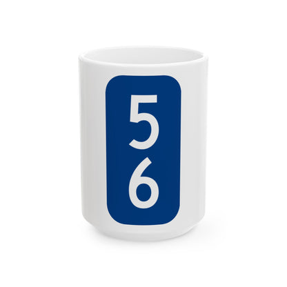 Warren County 56 NY tab (New York) (Road Sign) White Coffee Mug