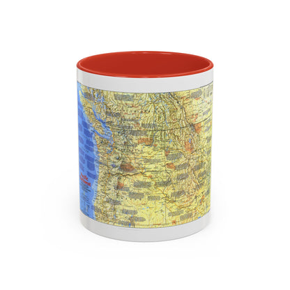 USA - Pacific Northwest 1 (1986) (Map) Accent Coffee Mug