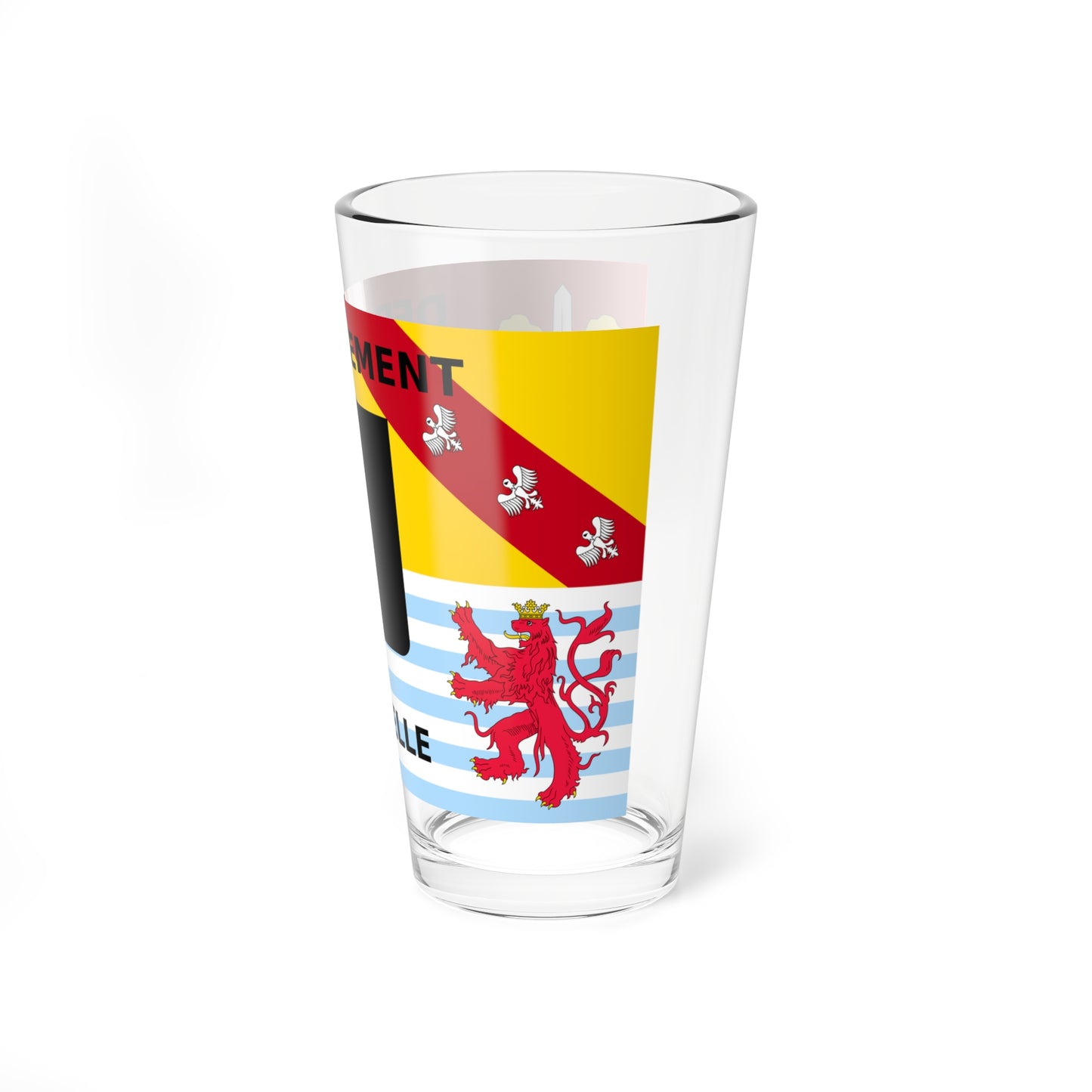 Flag of the Department of Moselle (France) Pint Glass 16oz