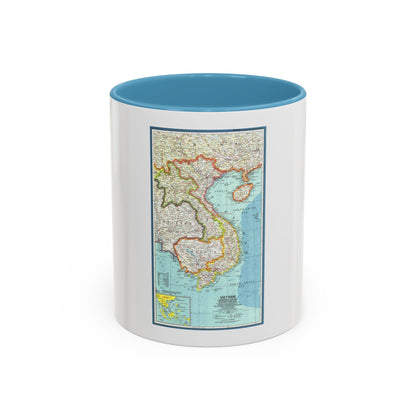 Asia - Viet Nam, Cambodia, Laos (1965) (Map) Accent Coffee Mug