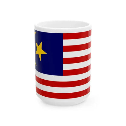 1949 Malaya Flag Proposal 3 (Malaysia) White Coffee Mug 15oz - Go Mug Yourself