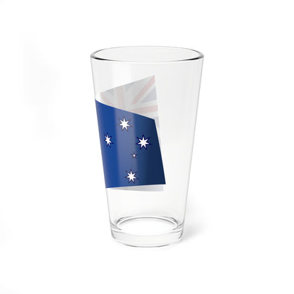 Australia Flag - iconic waving (Australia) Pint Glass 16oz