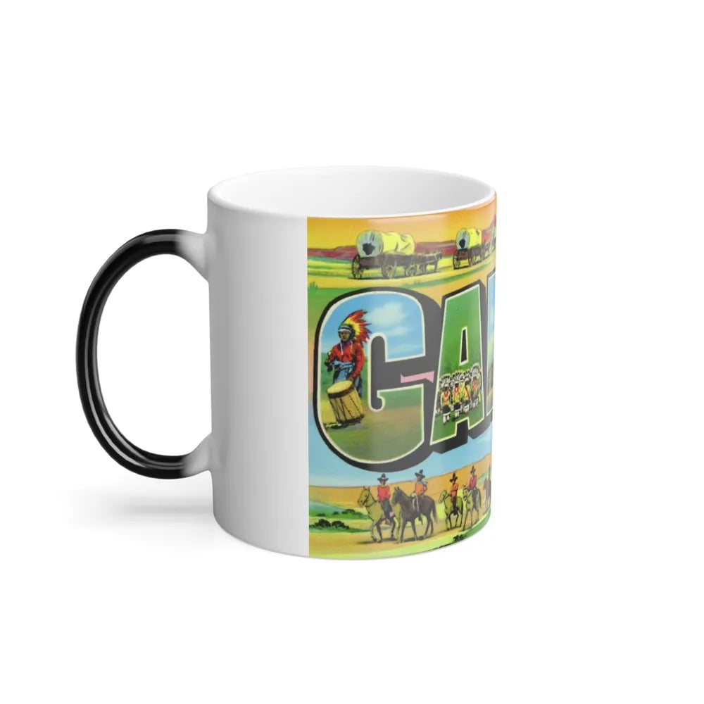 Greetings from the Indian capital Gallup New Mexico (Greeting Postcards) Color Changing Mug 11oz-Go Mug Yourself