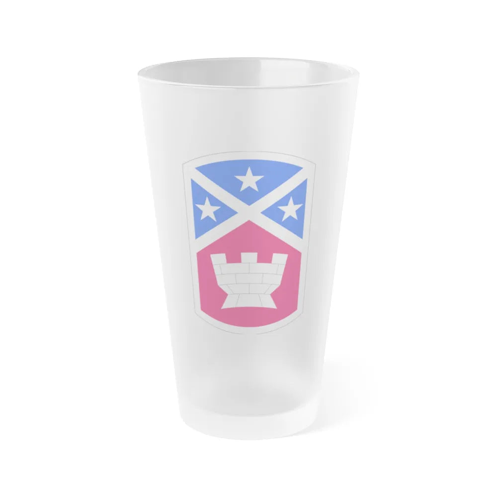 194th Engineer Brigade (U.S. Army) Frosted Pint Glass 16oz-Go Mug Yourself