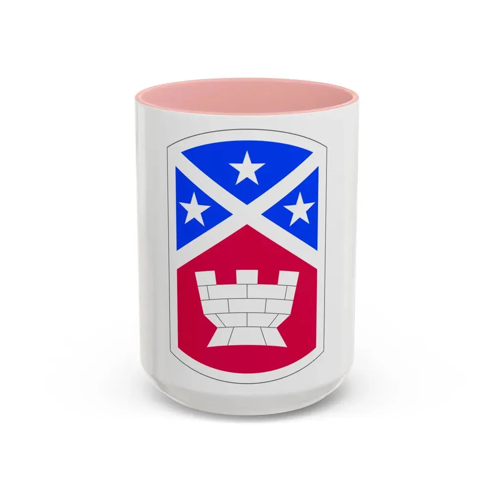 194th Engineer Brigade (U.S. Army) Accent Coffee Mug 15oz Pink - Go Mug Yourself