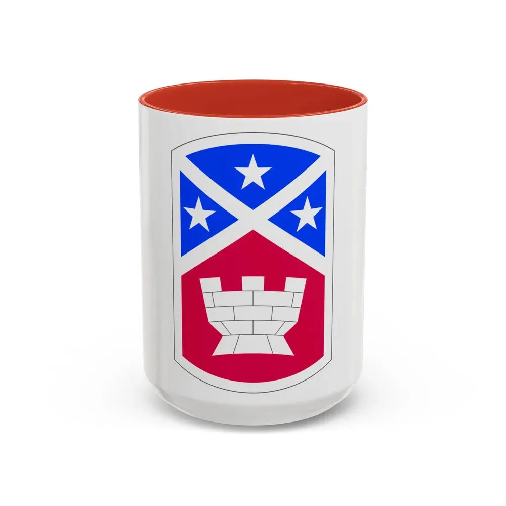 194th Engineer Brigade (U.S. Army) Accent Coffee Mug 15oz Red - Go Mug Yourself