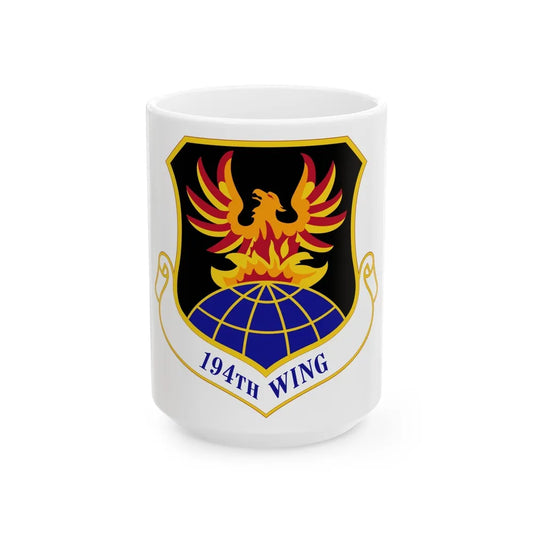 194th Wing (U.S. Air Force) White Coffee Mug-15oz-Go Mug Yourself