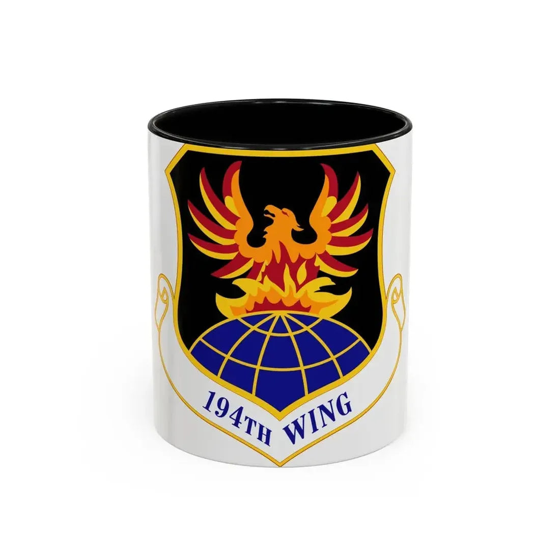 194th Wing (U.S. Air Force) Accent Coffee Mug 11oz Black - Go Mug Yourself