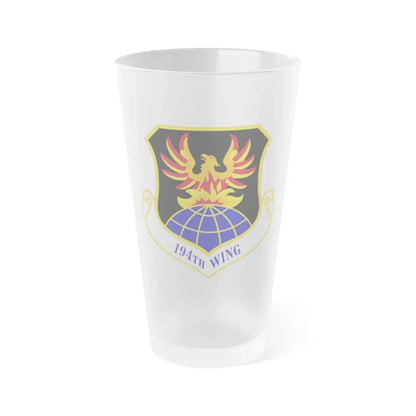 194th Wing (U.S. Air Force) Frosted Pint Glass 16oz - Go Mug Yourself